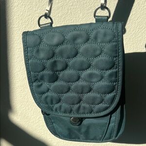 Elegant Teal Quilted Crossbody Bag